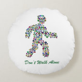 運動中の男性 ラウンドクッション (正面)