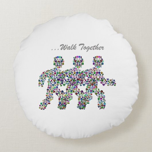 運動中の男性 ラウンドクッション (裏面)