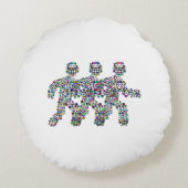 運動中の男性 ラウンドクッション (裏面)