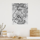 運動中の線 ポスター (キッチン)