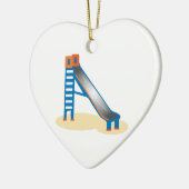 運動場のスライド セラミックオーナメント (左)