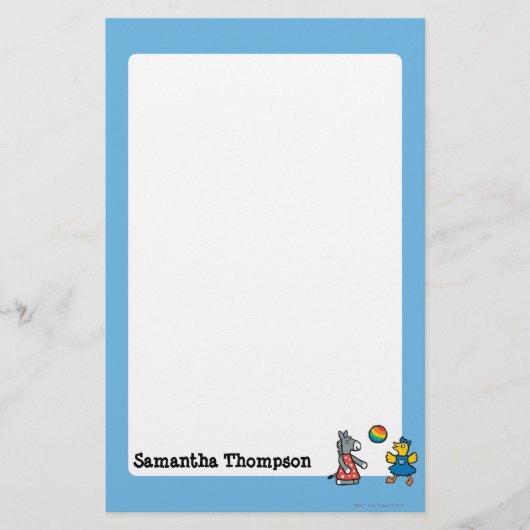 運動場の友人を持つ幼稚園のMaisy 便箋 (正面)