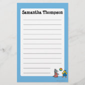 運動場の友人を持つ幼稚園のMaisy 便箋 (正面)