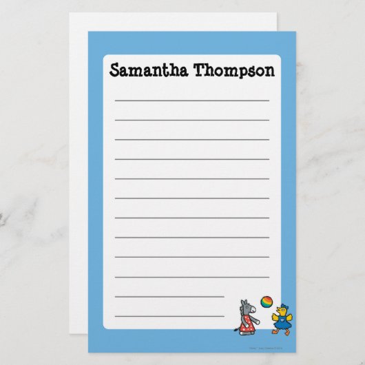 運動場の友人を持つ幼稚園のMaisy 便箋 (正面/裏面)