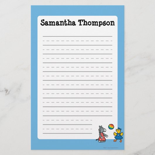 運動場の友人を持つ幼稚園のMaisy 便箋 (正面)