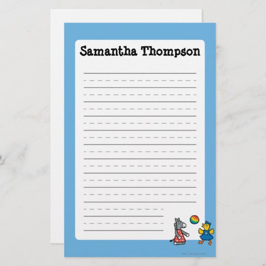 運動場の友人を持つ幼稚園のMaisy 便箋 (正面/裏面)