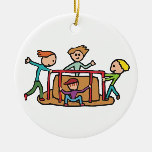 運動場の回り道 セラミックオーナメント (正面)