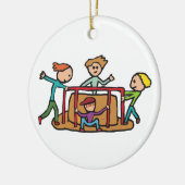 運動場の回り道 セラミックオーナメント (左)