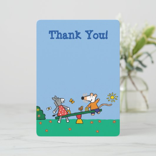 運動場のMaisyそして正気でないシーソー サンキューカード (スタンド正面)