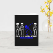 運動失調の戦士 ブルー リボン 認知向上 病気 ハロウィン カード (黄色い花)