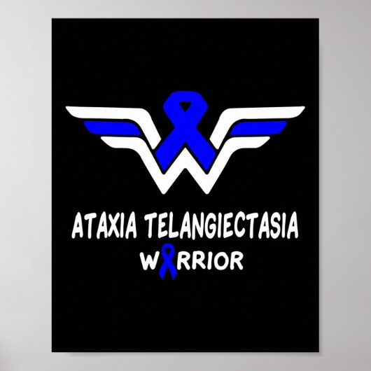 運動失調症テランギエクタジア啓発戦士サポートブルー ポスター (正面)