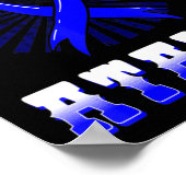 運動失調認識度神経学的徴候ヘミアタキシアブルー ポスター (角)