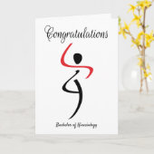 運動学の学士号おめでとう カード (黄色い花)