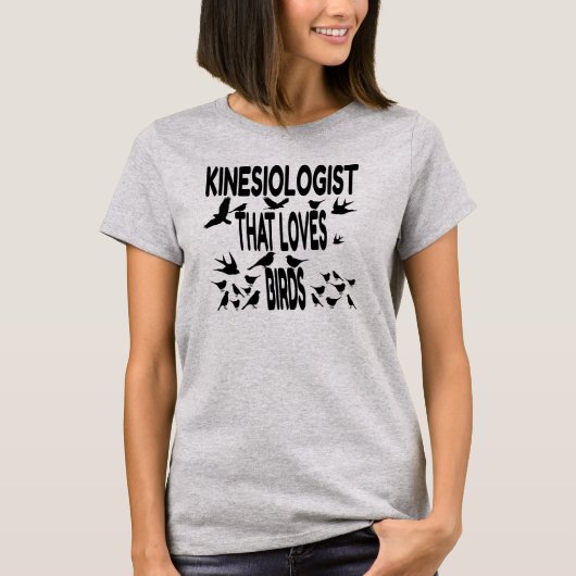 運動学者が鳥を愛する Tシャツ (正面)