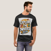 運動宇宙をテーマにしたTシャツデザイン Tシャツ (正面フル)