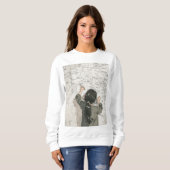 運動性女性フード付きスウェットシャツ | 印刷フード付きスウェットシャツ スウェットシャツ (正面フル)