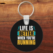 運動競技で走はクロスカントリーの生活が良い キーホルダー (正面)