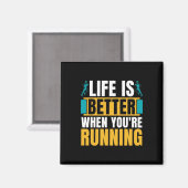 運動競技で走はクロスカントリーの生活が良い マグネット (正面/裏面)