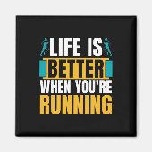 運動競技で走はクロスカントリーの生活が良い マグネット (正面)