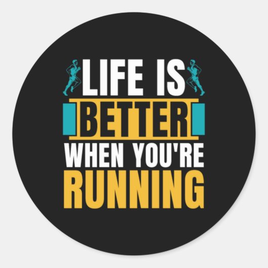 運動競技で走はクロスカントリーの生活が良い ラウンドシール (正面)