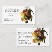 運動競技のサッカーのしたたりのパスプレーヤーの連続したコーチ 名刺 (正面/裏面)