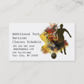 運動競技のサッカーのしたたりのパスプレーヤーの連続したコーチ 名刺 (裏面)