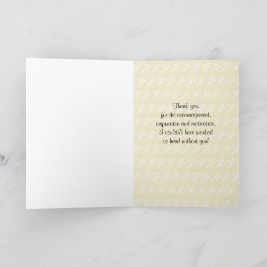 運動競技のスポーツコーチのランナーは感謝していしています サンキューカード (内部)