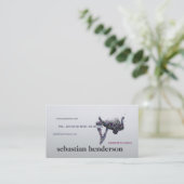 運動競技のトレーナーのコーチのアスリートのスポーツのフィットネス 名刺 (スタンド正面)