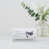 運動競技のトレーナーのコーチのアスリートのスポーツのフィットネス 名刺 (スタンド正面)