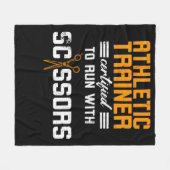 運動訓練士認定 フリースブランケット (正面(横))