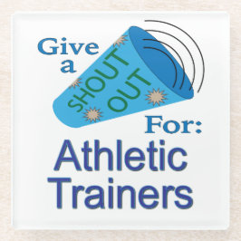 運動選手のために大声で叫ぶ ガラスコースター