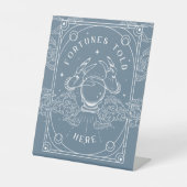 運勢がここで青く語った 台座サイン (正面)