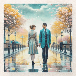 運命が私たちを引き寄せた ガラスコースター