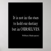 運命ではなく自分自身シェークスピア引用文 ポスター (正面)