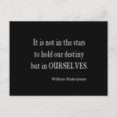 運命ではなく自分自身シェークスピア引用文 ポストカード (正面)