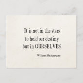 運命ではなく自分自身シェークスピア引用文 ポストカード (正面)