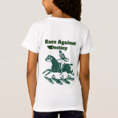 運命に抗う - ヴィンテージ競馬グラフィック Tシャツ (裏面)