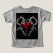 運命に縛られる – ヴィンテージ手錠&ハンドガンアート (デザイン裏面)