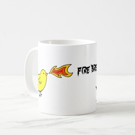 運命のおもしろいな寓話のマグの呼吸の鶏を始動させて下さい コーヒーマグカップ (正面左)