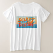 運命のスカルプト プラスサイズTシャツ (デザイン裏面)