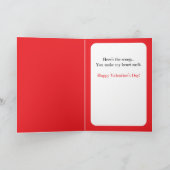 運命のバレンタインキュートな駄洒落アイスクリーム カード (内部)