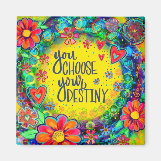 運命のフローラおもしろいを感動的選択 マグネット (正面)