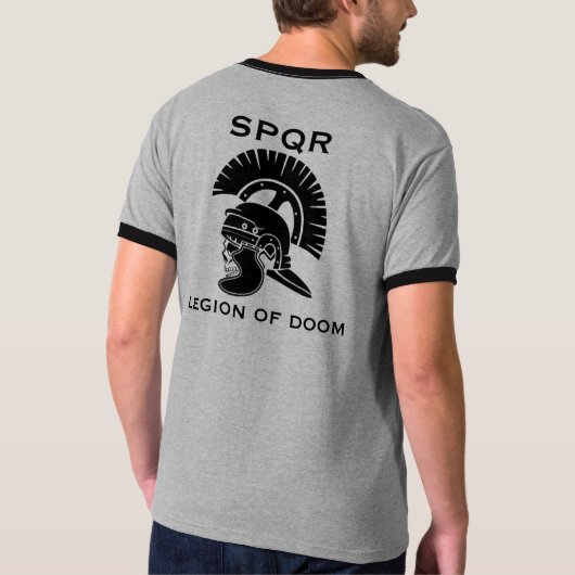 運命のワイシャツのSPQR軍隊 Tシャツ (裏面)