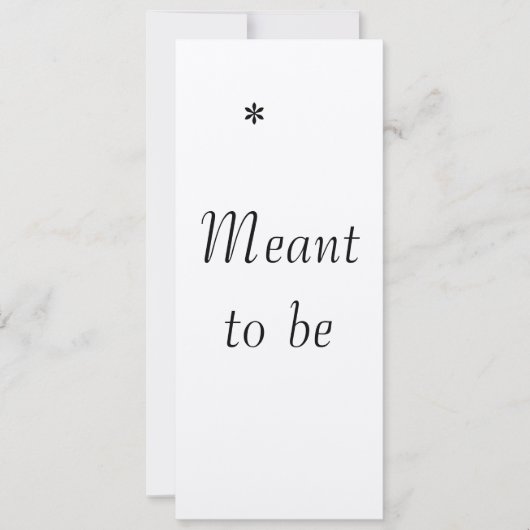 「運命の二人」ウェディング招待状 招待状 (正面)