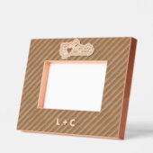 運命の人と刻まれた木のレーザー彫刻写真フレーム レーザー彫刻フレーム (左)