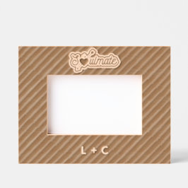 運命の人と刻まれた木のレーザー彫刻写真フレーム レーザー彫刻フレーム