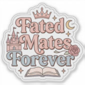 運命の伴侶よ永遠に - 読書家のロマンティック・ファンタジー愛好者向け シール (正面)