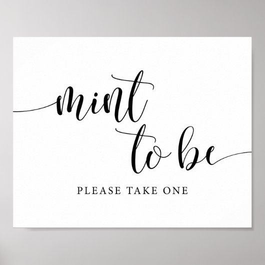 運命の出会い ラスティック ウェディング ミント ギフト サイン (正面)