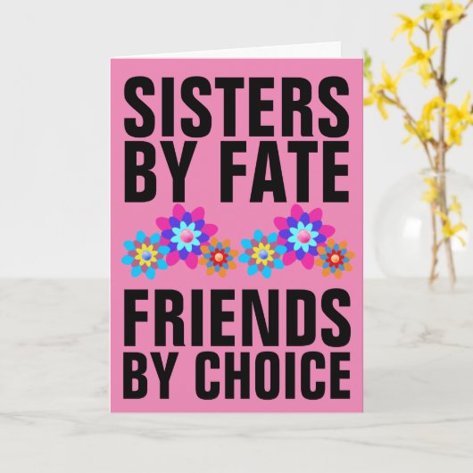 運命の友人による姉妹の選択グリーティングカード カード (黄色い花)