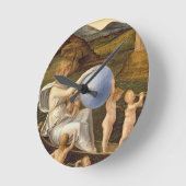 運命の変化の寓話(油o ラウンド壁時計 (傾斜)